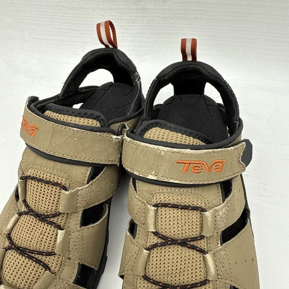 Teva Men's Hiking Sandal Brown Khaki Strap Comfortable Sandals US 8 Walk Trail